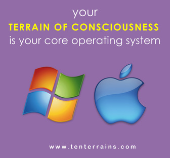 Your Terrain of Consciousness is the fundamental way you see reality. It is underneath all your programs.  It creates all your thoughts, beliefs and actions. See www.tenterrains.com #TenTerrains